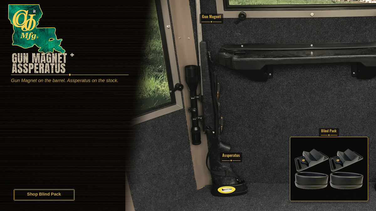 Gun Magnet on the barrel and Assperatus on the stock - Blind Pack kit