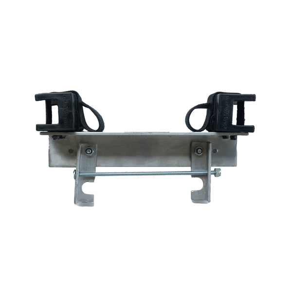 CoJo Vehicle Gun Rack — aluminum headrest mount with two padded gun clamps